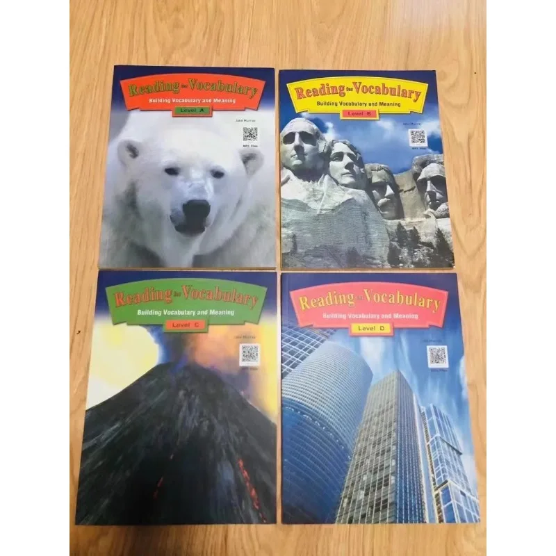 

4 Books/set Reading for Vocabulary Educational Books for Children for3-6 Years Old livre