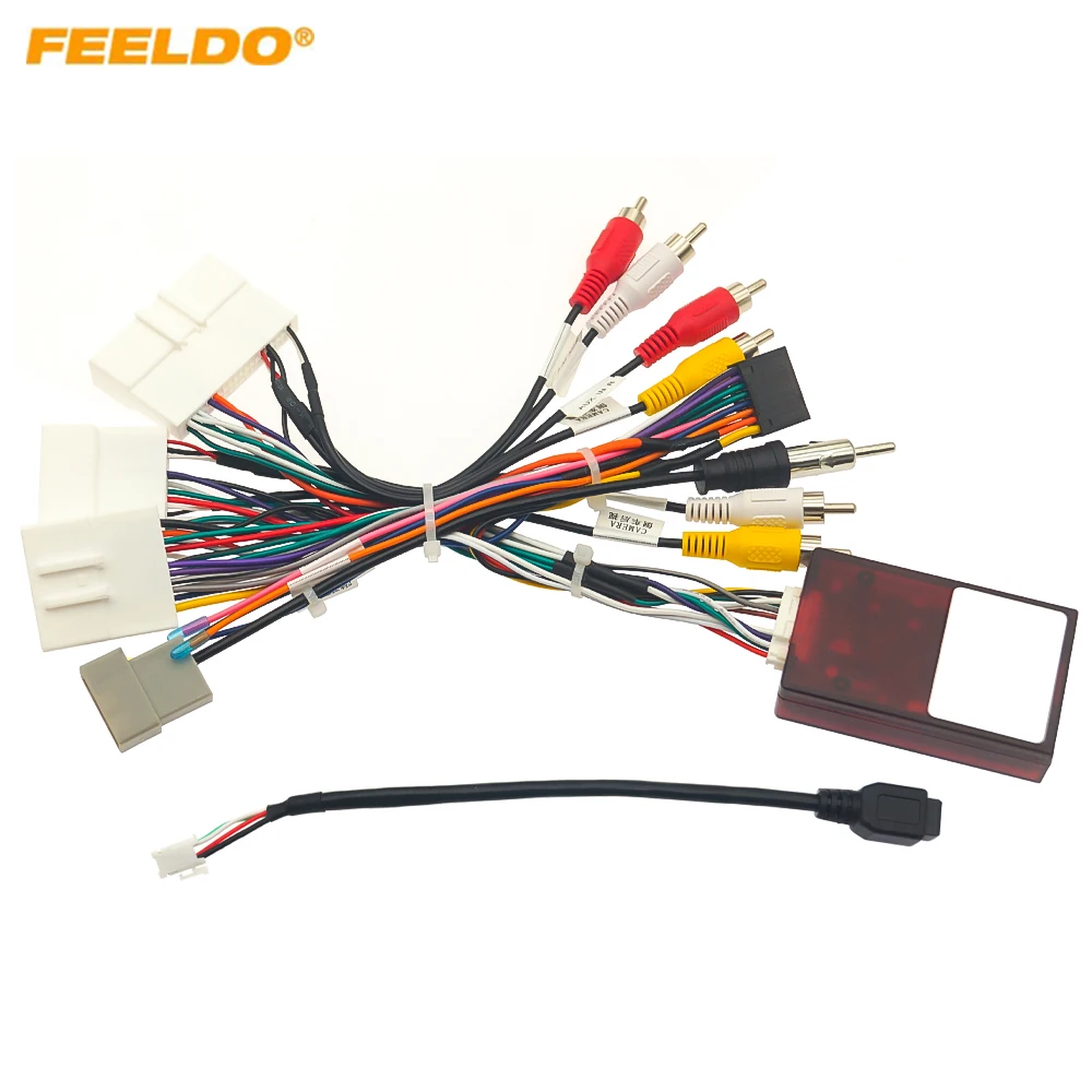 

Автомобильный 16-контактный адаптер жгута проводов FEELDO для Nissan X-Trail/Altima/Qashaqi/Rogue/Rogue Sport Installation Hea