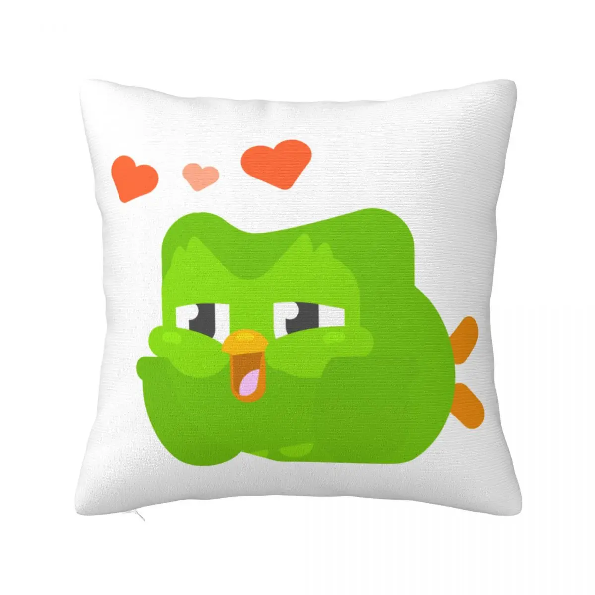 Cute Duolingo Square Pillow Covers Home Cartoon Owl Cushion Case Cute Decor Pillowcase 40*40