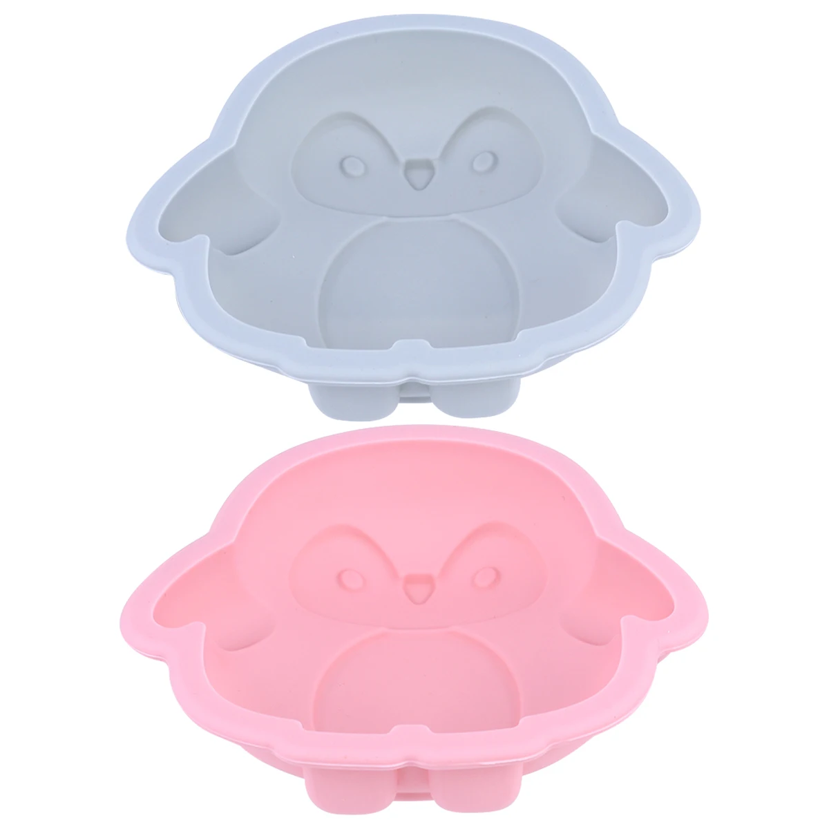 

2Pcs Silicone Cake Mold Penguin Shape Baking Tools Cartoon Kitchen Gadgets Easy Clean Oven Safe Microwave Refrigerator