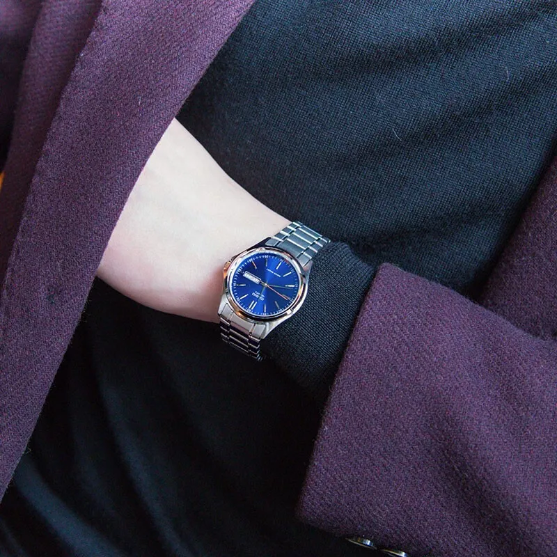 ساعة كاسيو أصلية للرجال مع عرض التاريخ، مقاومة للماء، ساعة كوارتز كاجوال للأعمال، ساعة عصرية للطلاب، هدية للأب