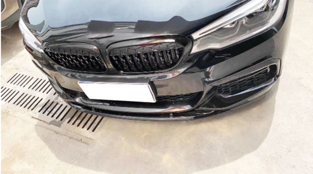 

JCYECF 4 шт. автомобильный передний бампер, сплиттер, спойлер, защита для BMW 5 серии G30 G31 G38 540i M Sport 2017-2019 ABS Carbon Look
