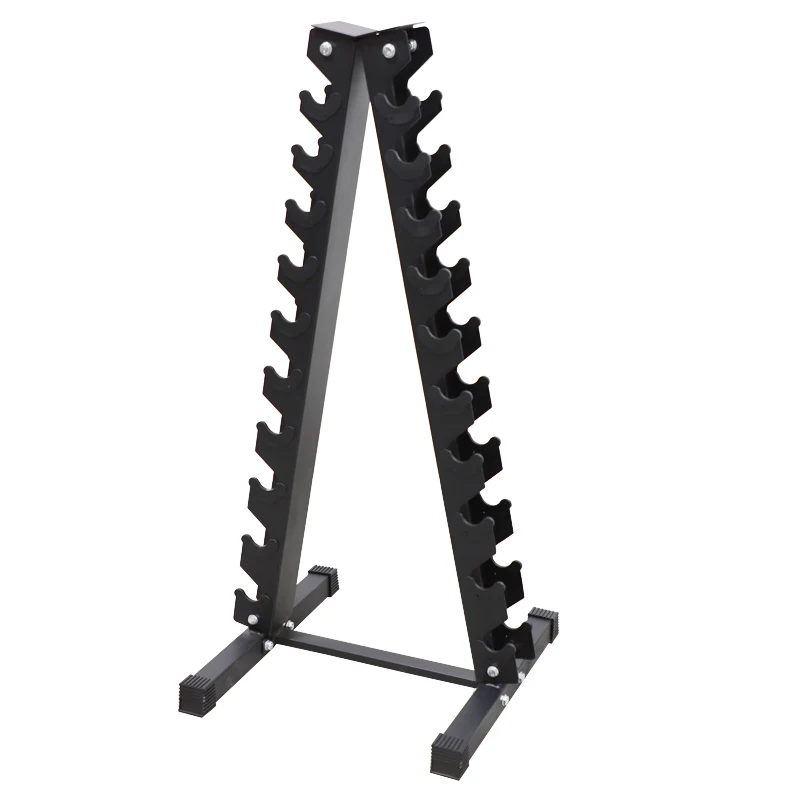 

Только подставка для гантелей, 10-уровневый компактный держатель для гантелей с А-образной рамой для домашних упражнений в тренажерном зале