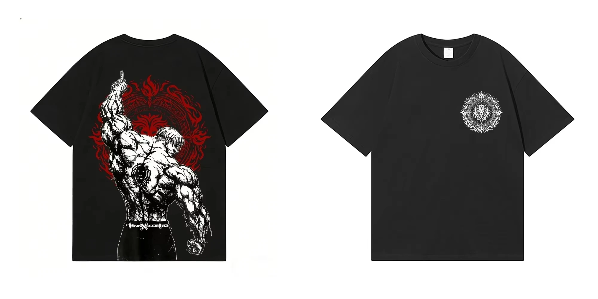 Seven Deadly Sins Escanor Lion's Sin of Pride Anime T-shirt Streetwear Men Women Cotton Short Sleeve Summer Oversized Graphic