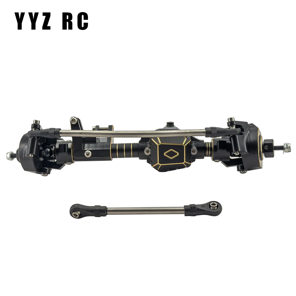 Axial Scx10 Pro Axle Upgrades Parts Metal Heavy Duty Brass Black Coating Complete Front Rear Straight Axle for 1/10 RC Crawler