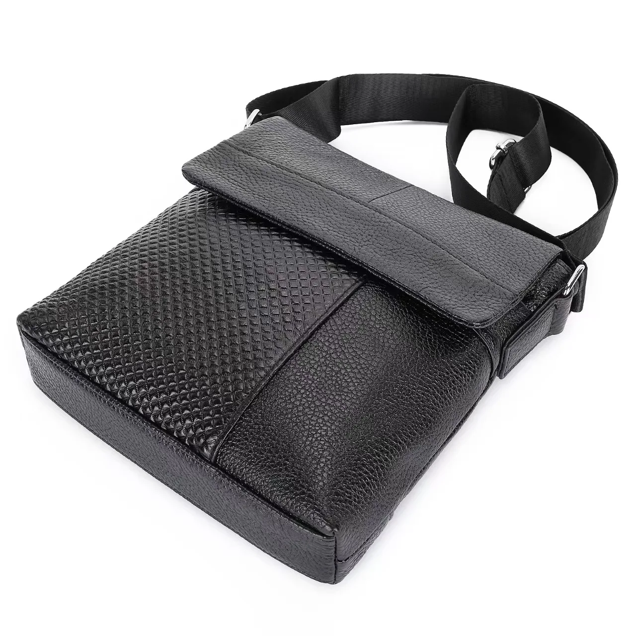 New Vintage Luxury Men's Handbags Cow Genuine Leather Male Shoulder Bag Real Natural Leather Crossbody Bag Messenger Bags