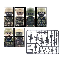 Military Army Modern Russia Ukraine Warfare Soldier Special Forces MOC Mini Building Blocks Figures Set SWAT Toy For Kids Gifts