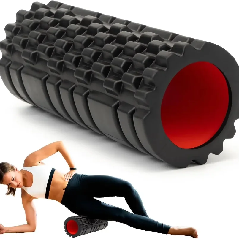 Foam Roller Yoga Column Fitness Yoga EVA Foam Roller Yoga Stick Deep Tissue Massage Roller, Suitable for Back/Waist/Leg Muscle