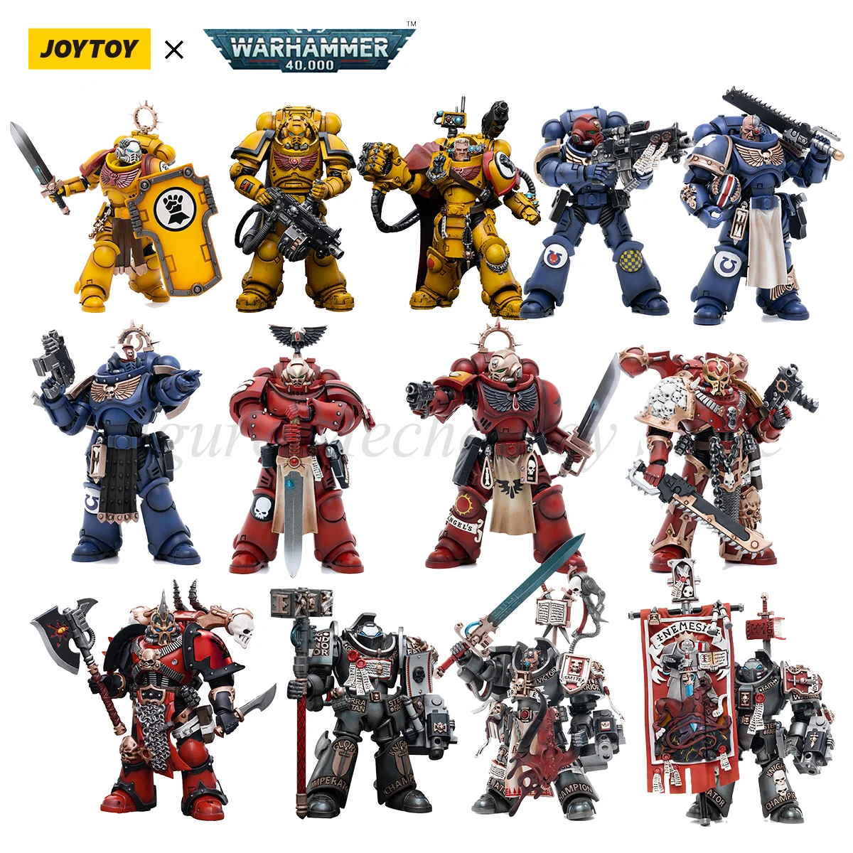 JOYTOY-figura de acción 1/18, puños, ultramarinos, ángeles de sangre, Chaos, Marines Espaciales, colección de Anime, modelo militar, Compras gratis