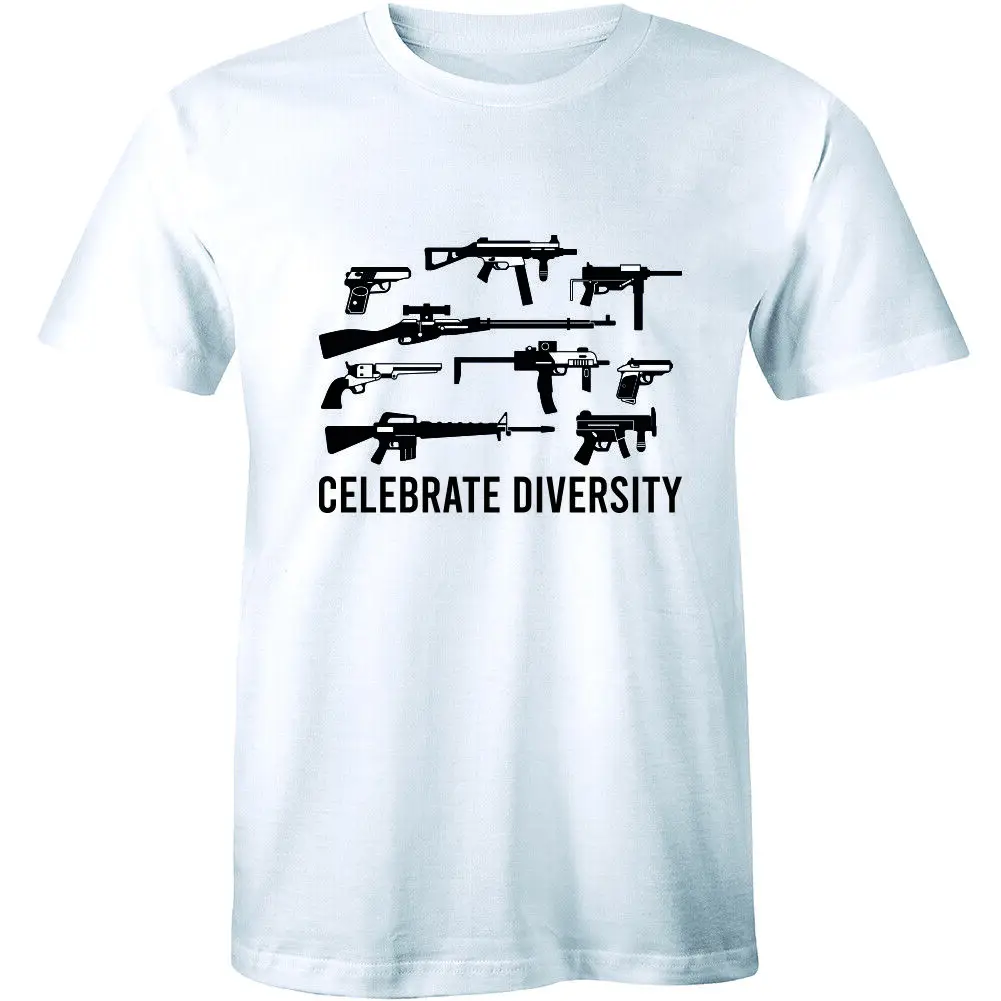 

Celebrate Diversity Shirt 2nd Amendment Guns Rights Funny Men's T-shirt Tee