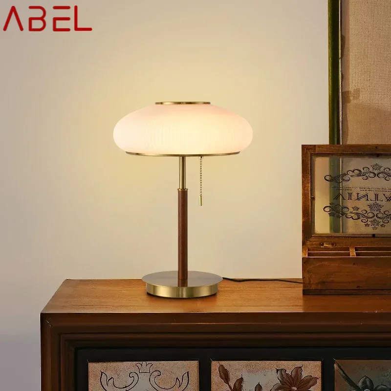 ABEL Contemporary Creativity Table Lamp American Retro Art Living Room Study Villa Hotel Bedroom LED Bedside Desk Light