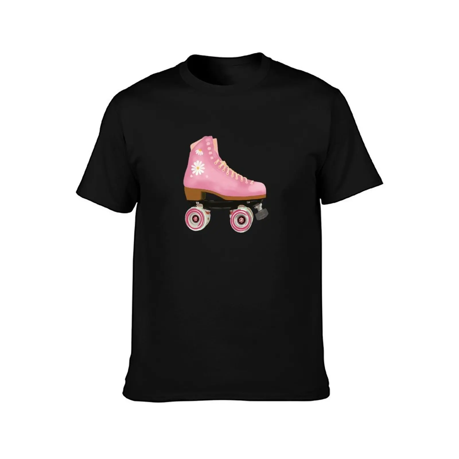 Retro pink pastel roller blade T-Shirt Heavy Duty Casual Work Tee