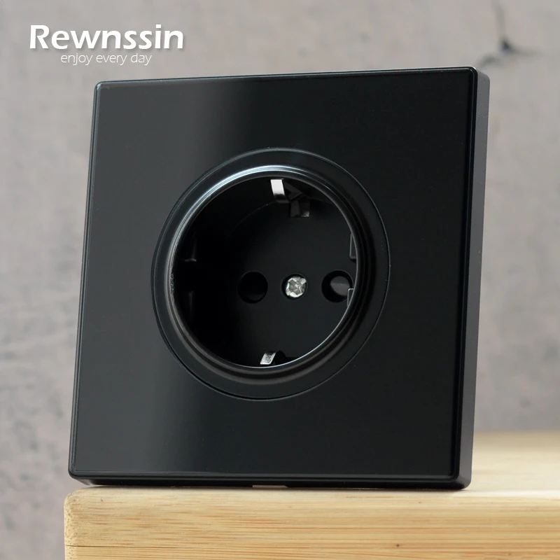 

Стандартная розетка ЕС, настенная розетка USB, два порта для зарядки, заземление панели из закаленного стекла, 16 А, домашние электрические розетки