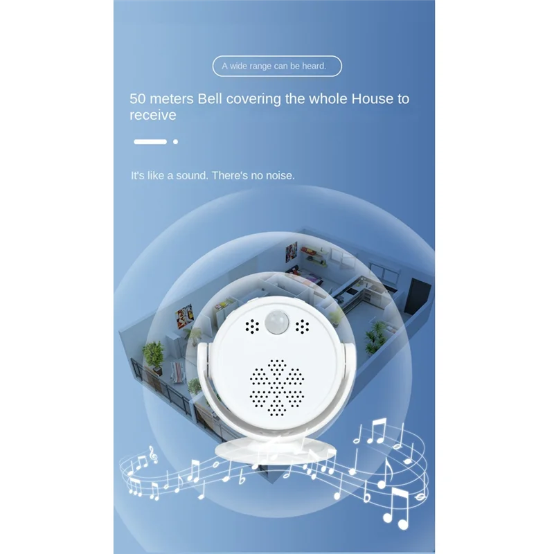 【Flash-Deal!】Welcome Ring Voice Prompter Anti-Theft Audio Entrance Greeting Infrared Induction Voice Reminder Sound Speaker