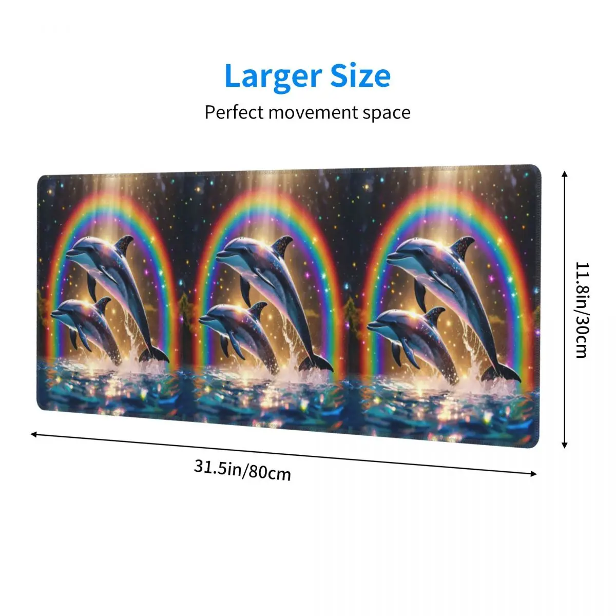 Large Mouse Pad Sunset Dolphins Dancers Sea Creature Dolphin Gamer PC Laptop Mats Keyboard Carpet Computer Gaming Desk Mat