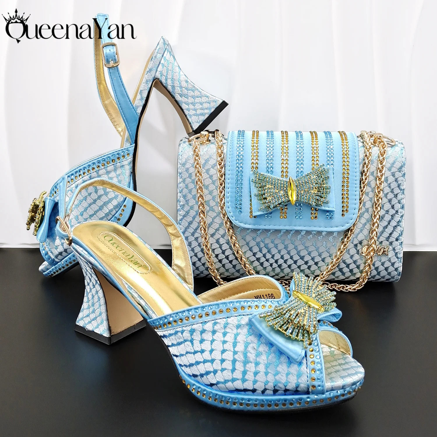 ควีน่ายัน รองเท้าส้นสูงแบบเปิด - Women'S Shoes Navy Blue บทวิจารณ์และราคา