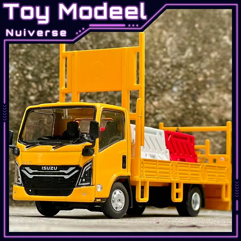 

DBGT Isuzu ELF Engineering Roadblock Vehicle 1:64 Высокая деталь Моделирование литья под давлением модель грузовика из сплава Идеальный подарок для коллекционеров