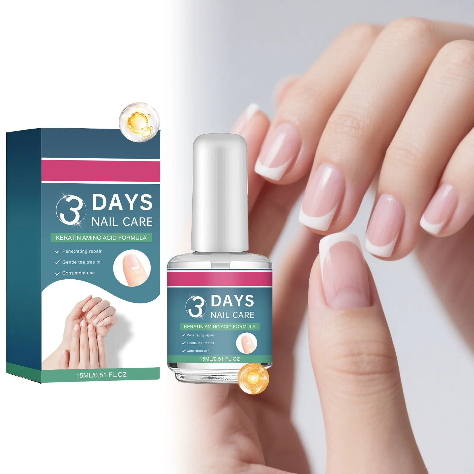 Tratamiento para el Cuidado de las Uñas a Base de Plantas, Restaura la Salud de las Uñas, Hidrata, Ilumina, Repara las Uñas, Suaviza la Superficie, Aceite para el Cuidado de las Uñas