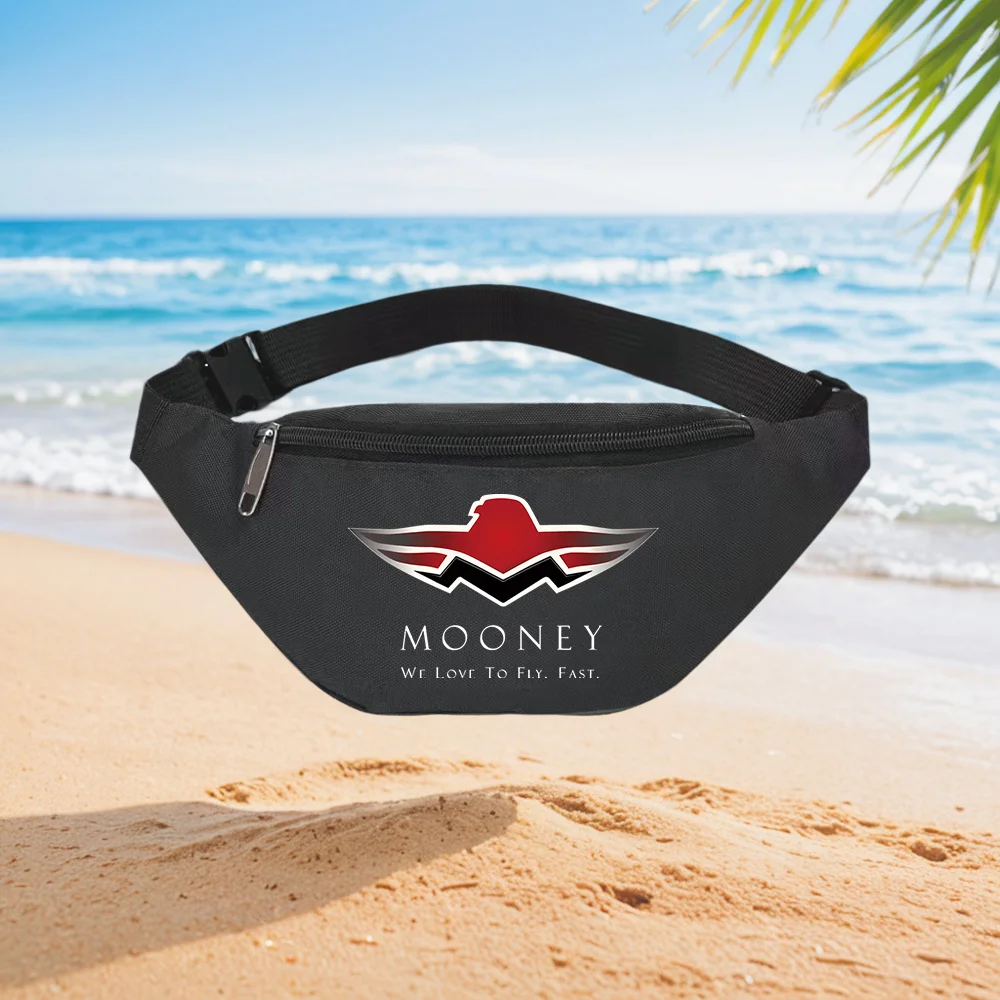 Mooney Aircraft: Fast Flight,Eagle Wings Design Waist Backpack Crossbody Chest Bag Street Casual Sporty Fashionable Simple Uniqu