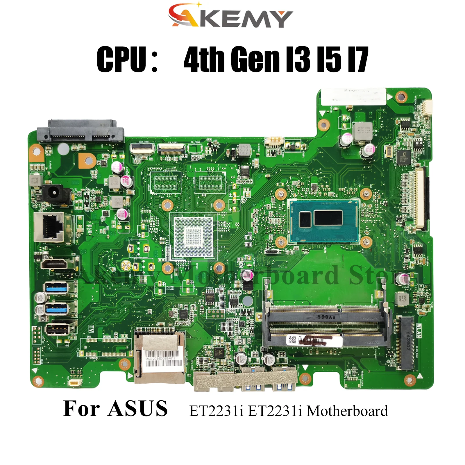 

ET2231i Laptop Motherboard For ASUS AIO ET2231 ET2231i Mainboard With I3 I5 I7 CPU 100% tests OK fast shipping High quality