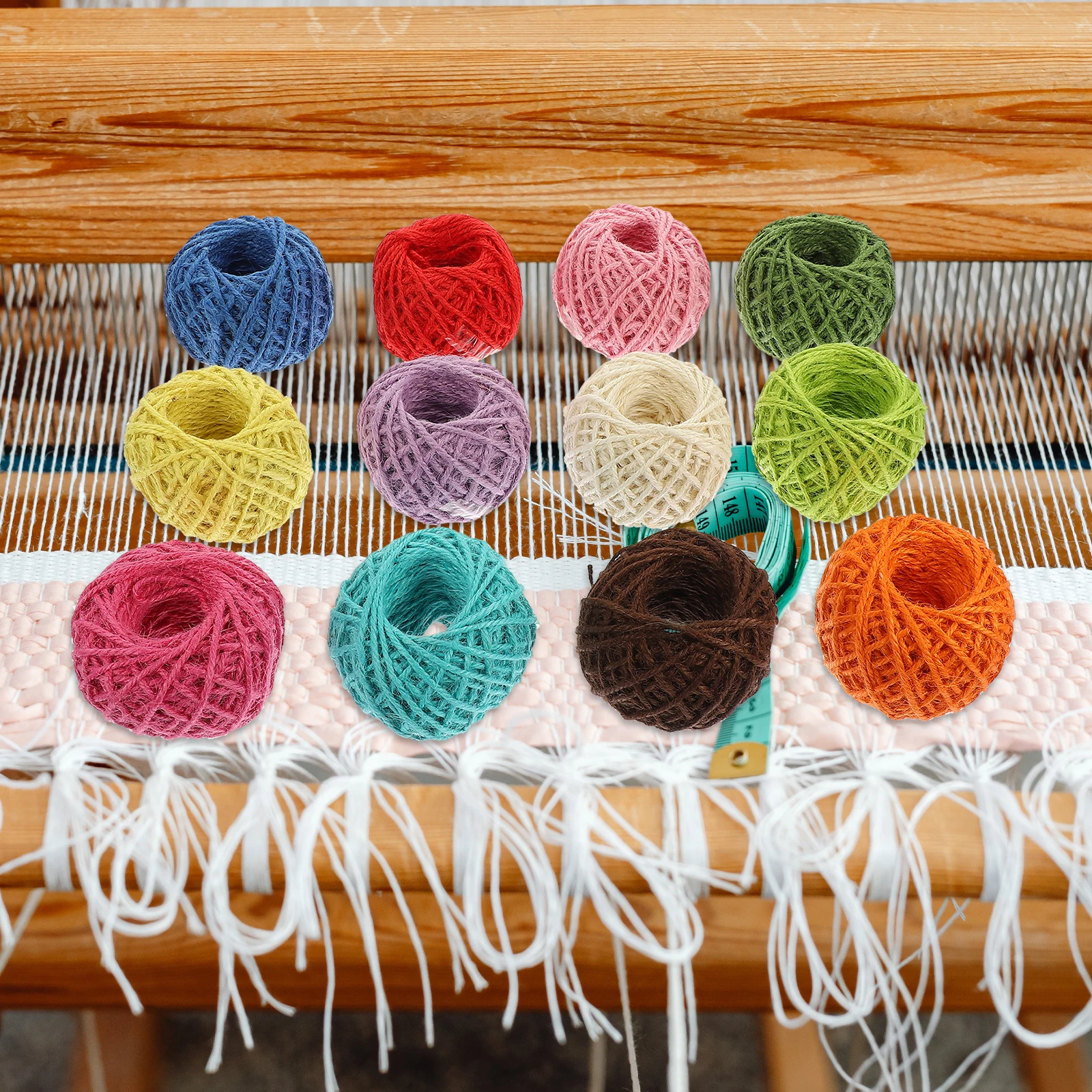 

12 Rolls Colorful Flax String 2Mm Natural Flax Rope For Diy Gift Wrapping Party Decor Craft String Jewelry Making Handmade