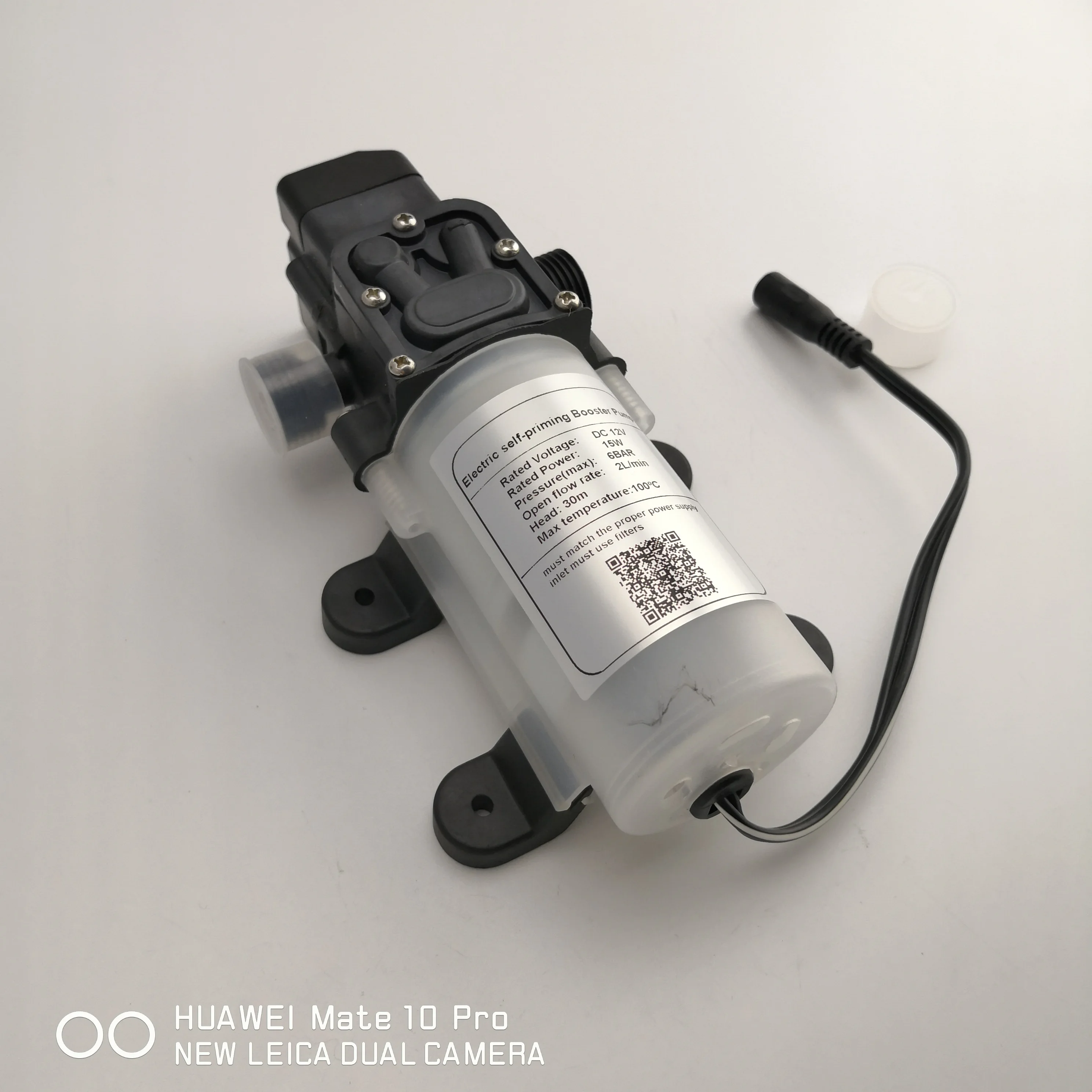 automatic pressure switch type electric self priming dc 12v 15W small diaphragm water booster pump