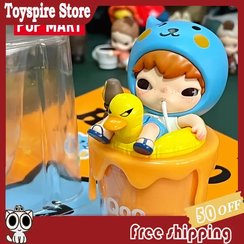 

Hot Selling Genuine Stock Popmart Hirono Finished Drinking Face Red Series Handmade Hang Card Blind Box Collection Gifts