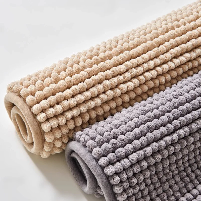 

Chenille Bathroom Rug Mat Non-Slip Bath Mat for Bathroom Floor Bathtub Washable Soft Thick Water Absorbent Shower Shag Bath Rugs