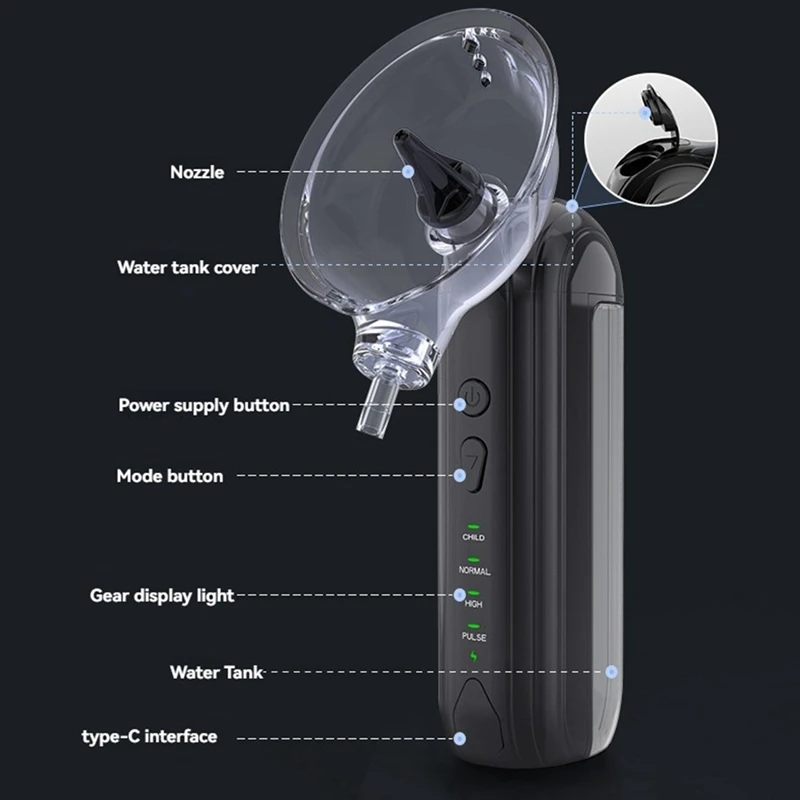 High-End Ear Cleaning Wax Removal Set with Earwax Bottle Tools Magic Machine Kit Hand Use Water Cooling System Care B-ABLA view 3
