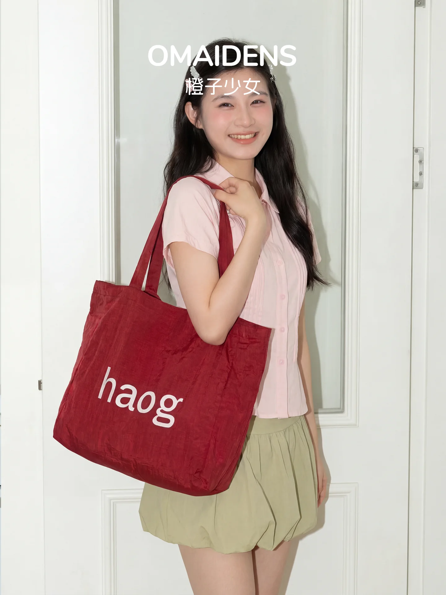 

Orange Girl 2026 New Double-Sided Tote Bag Large Capacity Commuter Canvas Shoulder Bag Women's Fashion Korean Style Shopping Bag