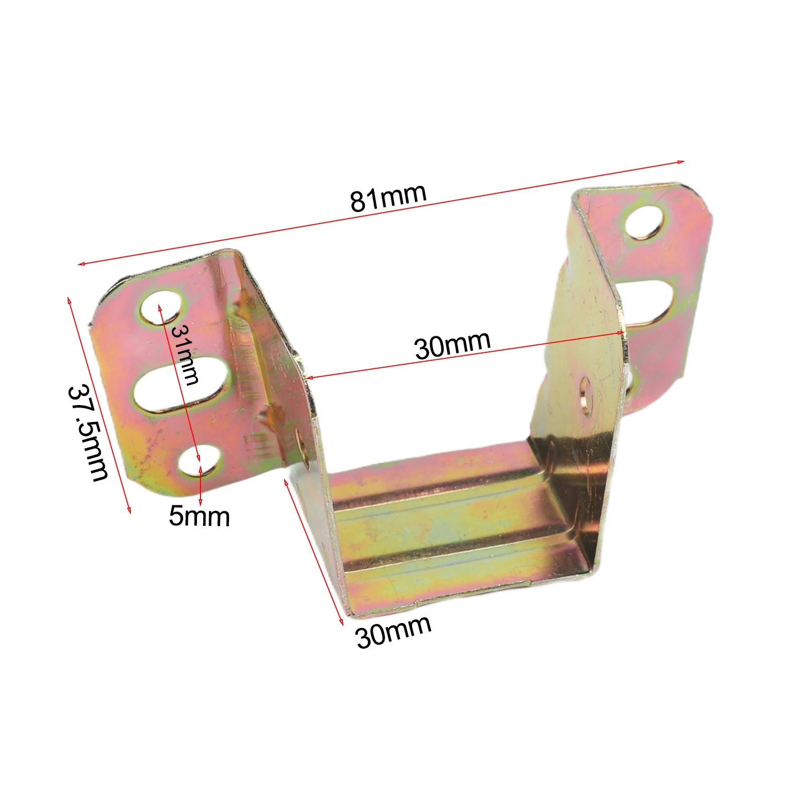Bed Connecting U Shaped Brackets 2 Pack for Centre Beam Integration on Headboard Footboard Assemblies in DIY Bed Kits