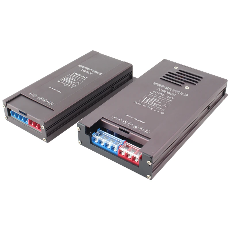 12V 24V DC Power Supply 200W 400W 600W Waterproof Outdoor Rainproof Engineering Grade Switching Power Supply for LED Project