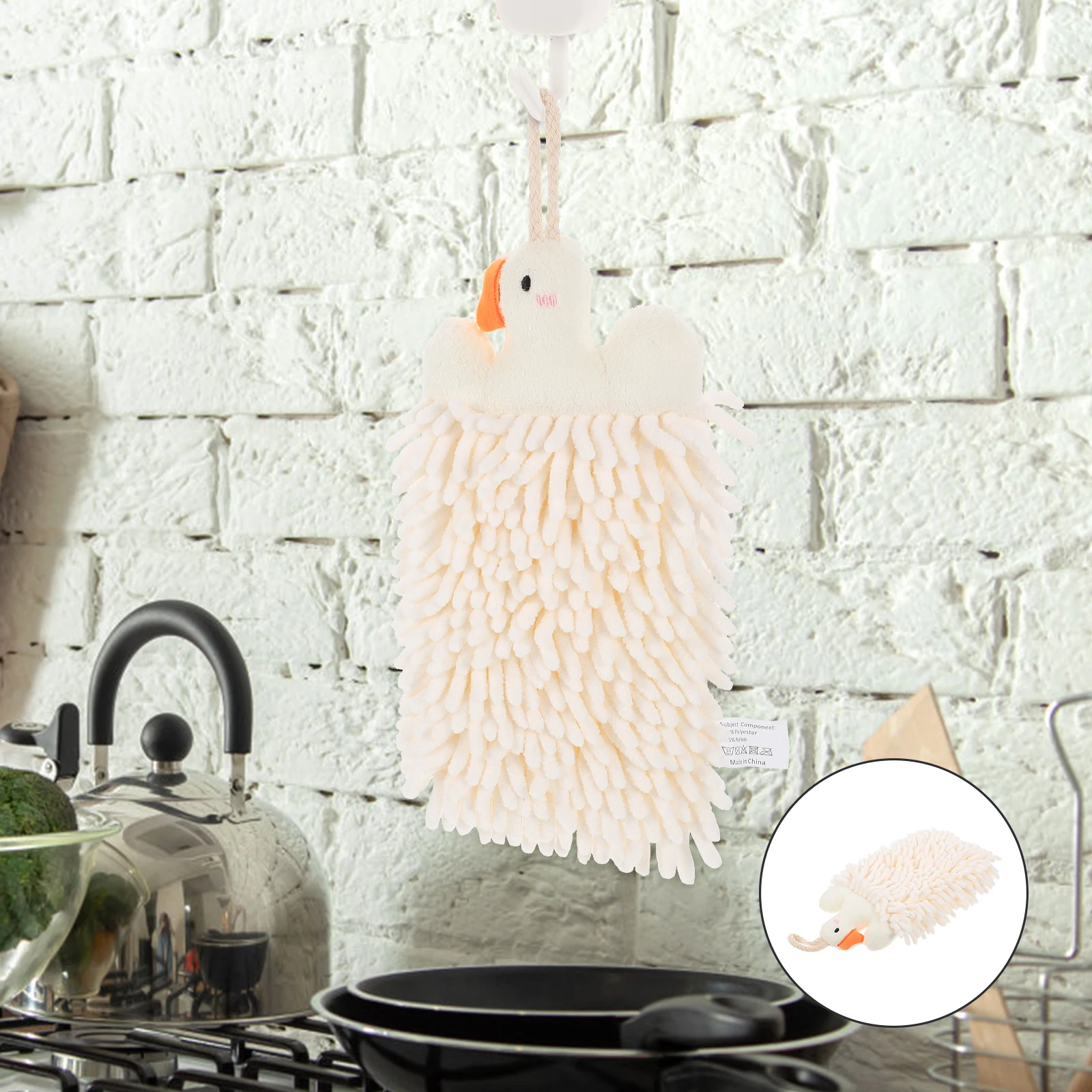 

Chenille H Quick Dry Bath Kitchen H Towels Cartoon Child Hanging Soft H Drying Puff Reusable Home Gadgets