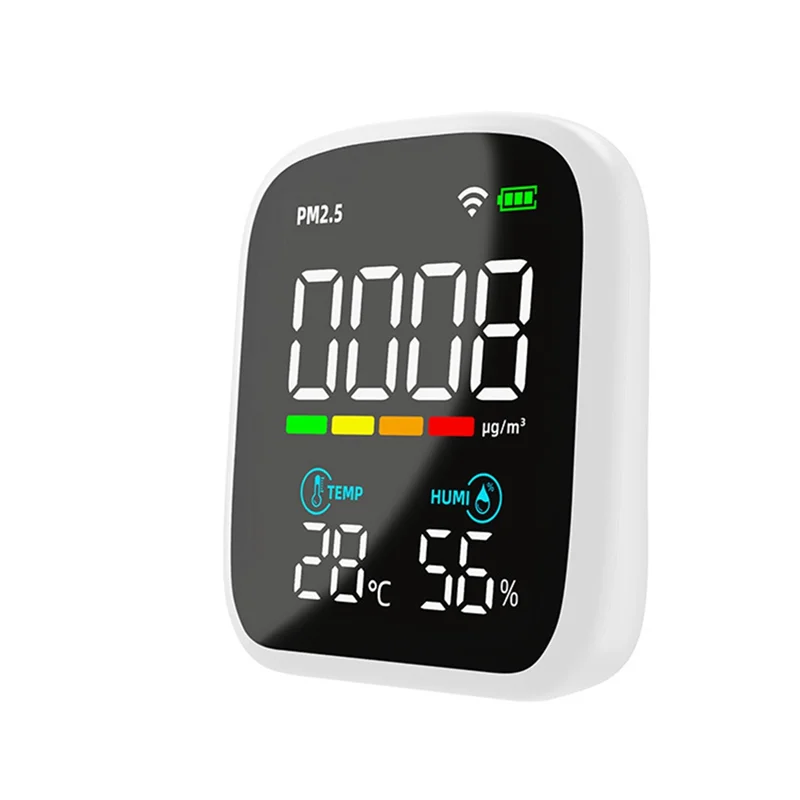 

-A25M Tuya Wifi Smart Temperature & Humidity PM2.5 Air Quality Monitor Indoor & Outdoor Universal 1 PCS