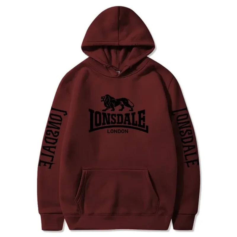 2024 new LONSDALE fashion men\'s and women\'s spring and autumn leisure hoodie men\'s sports hoodie outdoor clothing