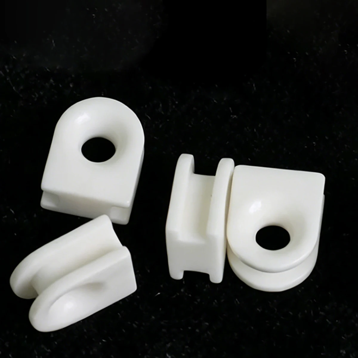 100pcs Alumina Ceramic Textile Eyelets, U-Shaped Ceramic Thread Guides,High Wear-Resistant Yarn Passer for Knitting & Spinning
