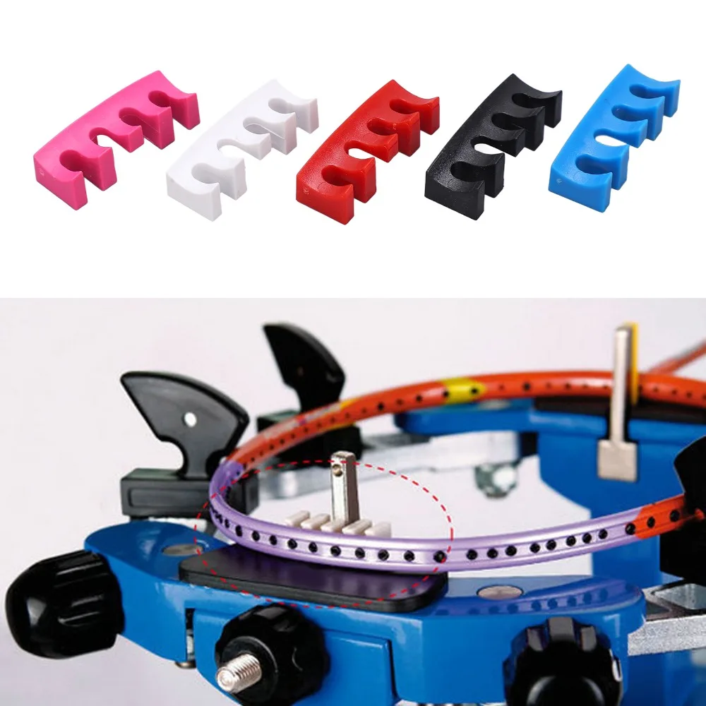 

5pcs Fluted Design Badminton Racket Load Spreader Embedded Racket Adapter High Tension Protector Badminton String Load Spreader