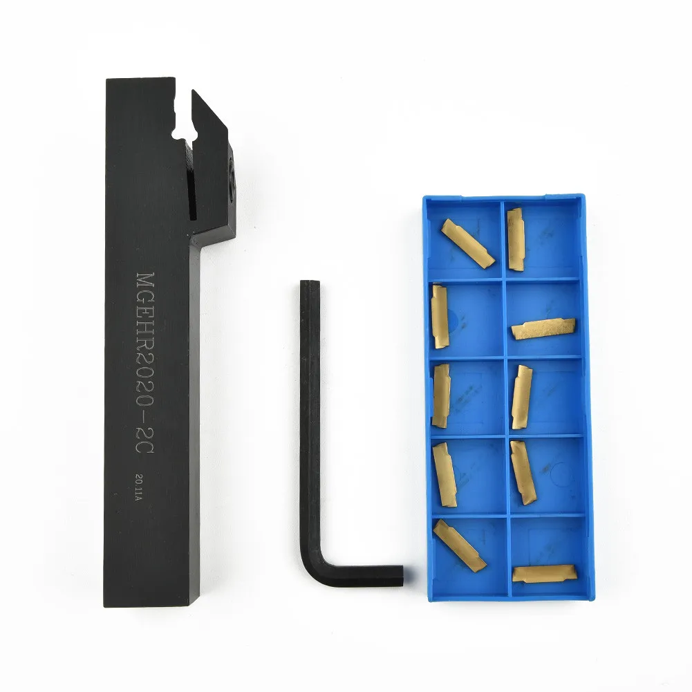 2mm-Width Tool Holder Carbide Accessories Lathe Turning External Cut-Off Inserts 16x125mm MGEHR2020-2 NC3020 Grooving