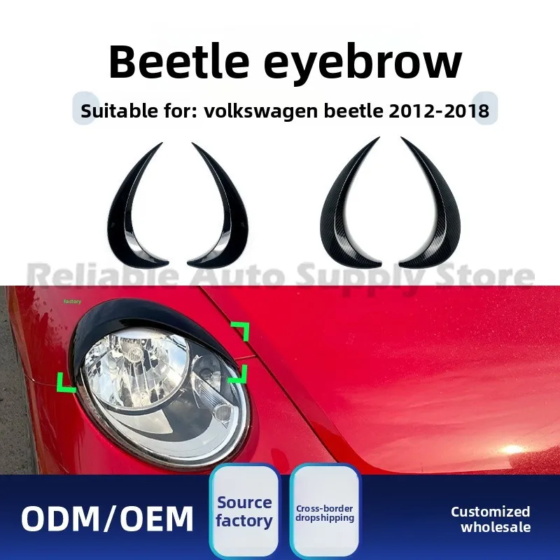 

For Volkswagen Beetle 2012-2018 Front Headlight Eyebrow Sticker Car Styling Modification Kit High Quality Design Premium Look Du