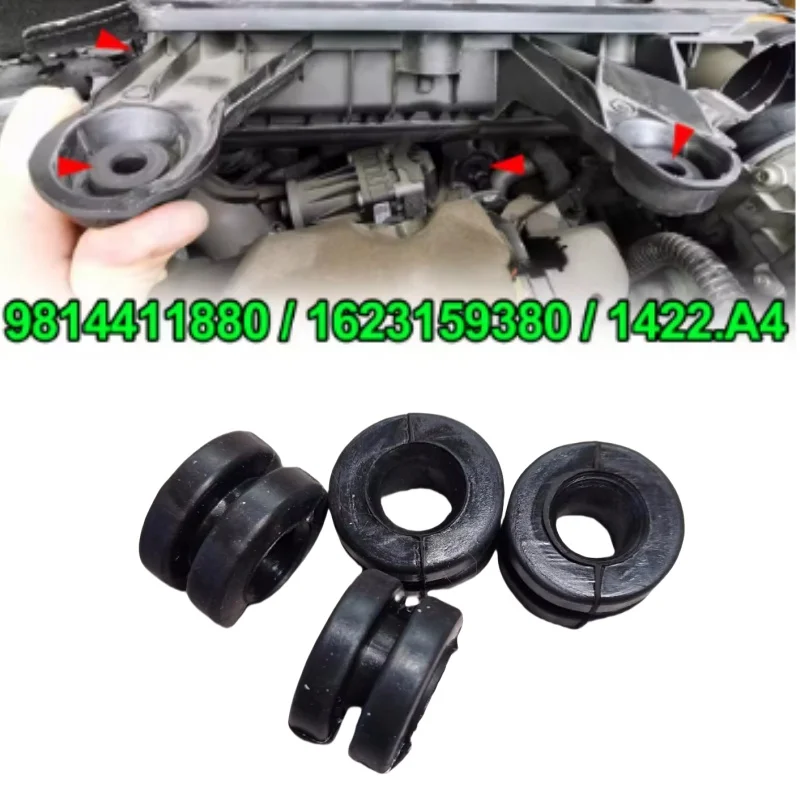 4pcs Rubber Air Filter Box Housing Mounting Rubber Grommet Buffer For Peugeot 208 308 508 2008 3008 5008 Expert Partner 1422.A4