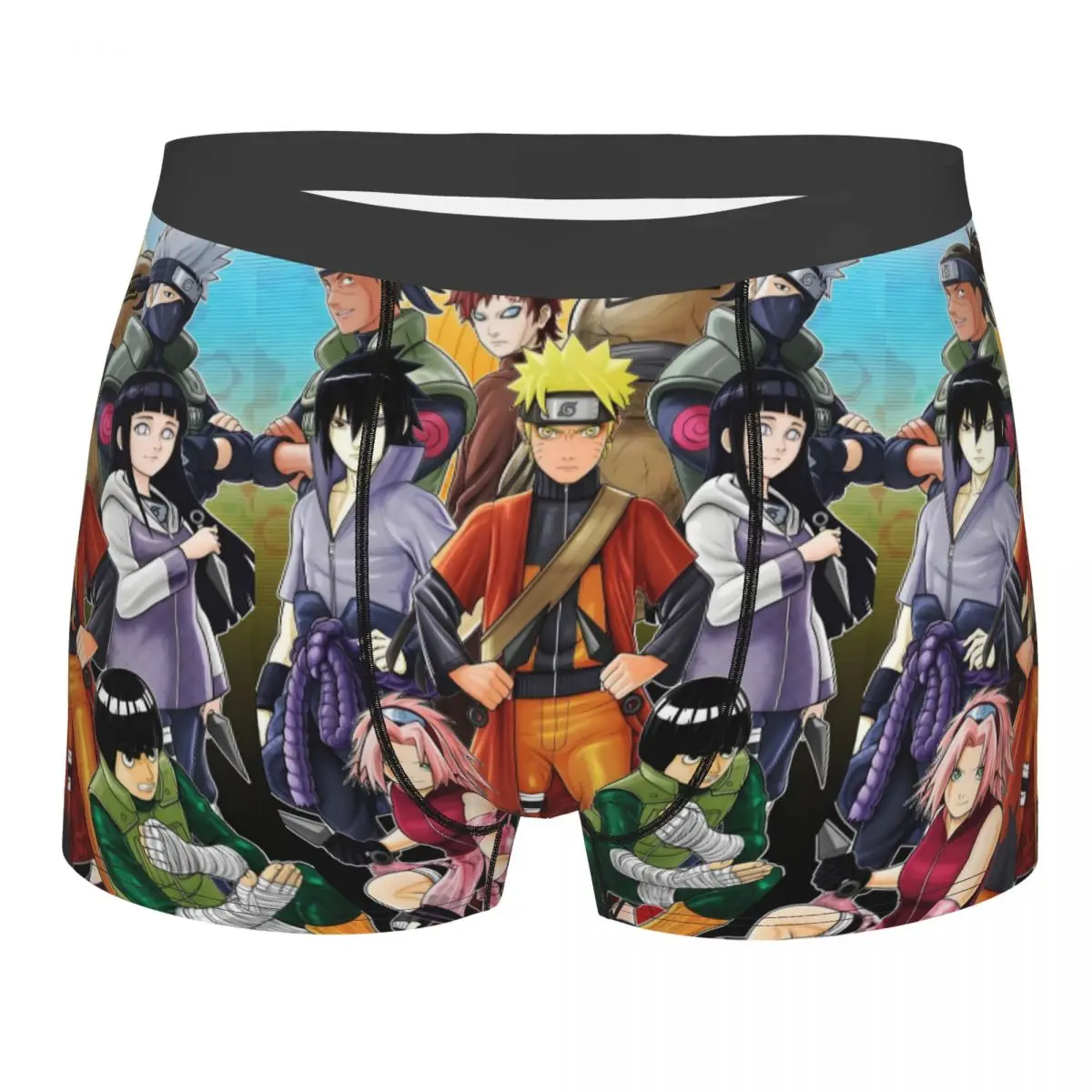 

Custom Fashion Cartoon N-Narutoes S-Sasukes Boxers Shorts Panties Men's Underpants Comfortable Briefs Underwear