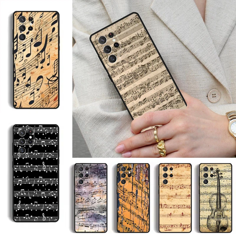Sheet Music Phone Case for Samsung Galaxy S26 S25 Ultra S24 S23 S22 S21 Plus Note 10 Bumper Cover