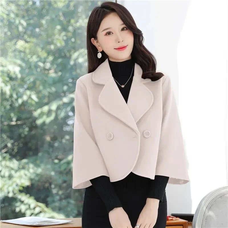 

Женское осеннее женское шерстяное пальто, элегантные женские пиджаки, короткая куртка, тонкий пиджак, новинка 2025, весенний пиджак на пуговицах