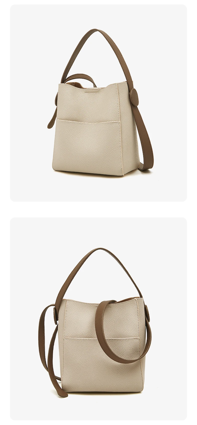 Foxer Split Leder Dame Umhängetasche Frauen große Kapazität Eimer Umhängetasche Top-Qualität stilvolle Handtasche elegante Tasche – Detail 16