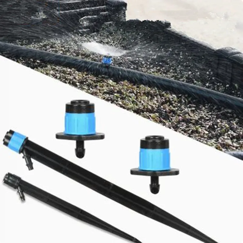 1/4 360 Bubbler Drippers w/ Stake Adjustable Flow Sprinkler 6mm Slip Lock Garden Micro Drip Irrigation Watering System