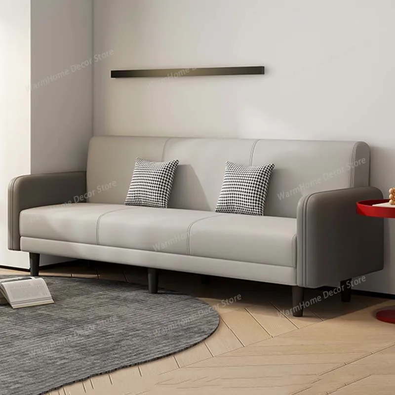 

Foam Luxury Unique Sofa Soft Wood Comfortable Designer Modern Sofa Living Room Floor Leather Divano Letto Furniture Living Room