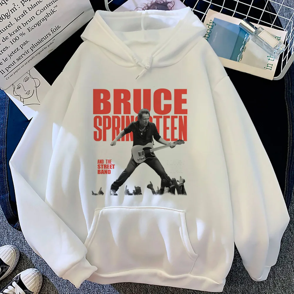 Bruce Springsteen hoodie kawaii comic Y2K patterned youthful clothes for teens teen pullover comic youthful