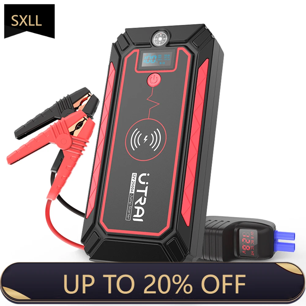 

SXLL Utrai Car Starter Emeygency Car Tools 2500A Booster with Wireless Charging 12v Jump Starter Wholesale OEM Factory