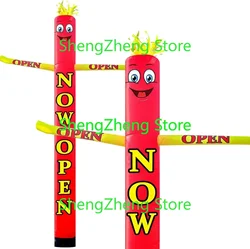 1Pcs 20ft Now Open Inflatable Tube Man Advertising Giant Inflatable Guy Waving Arm Blow up Man Air Powered,Blower Not Included
