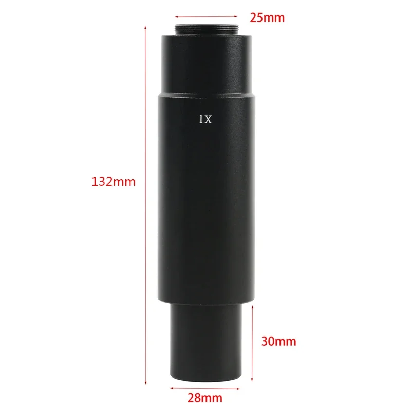 0.35X 0.5X 1X C-Mount Monocular Lens Adapter 1X Adapter Tube for CCD Video Microscope Camera 180X 300X Zoom Lens
